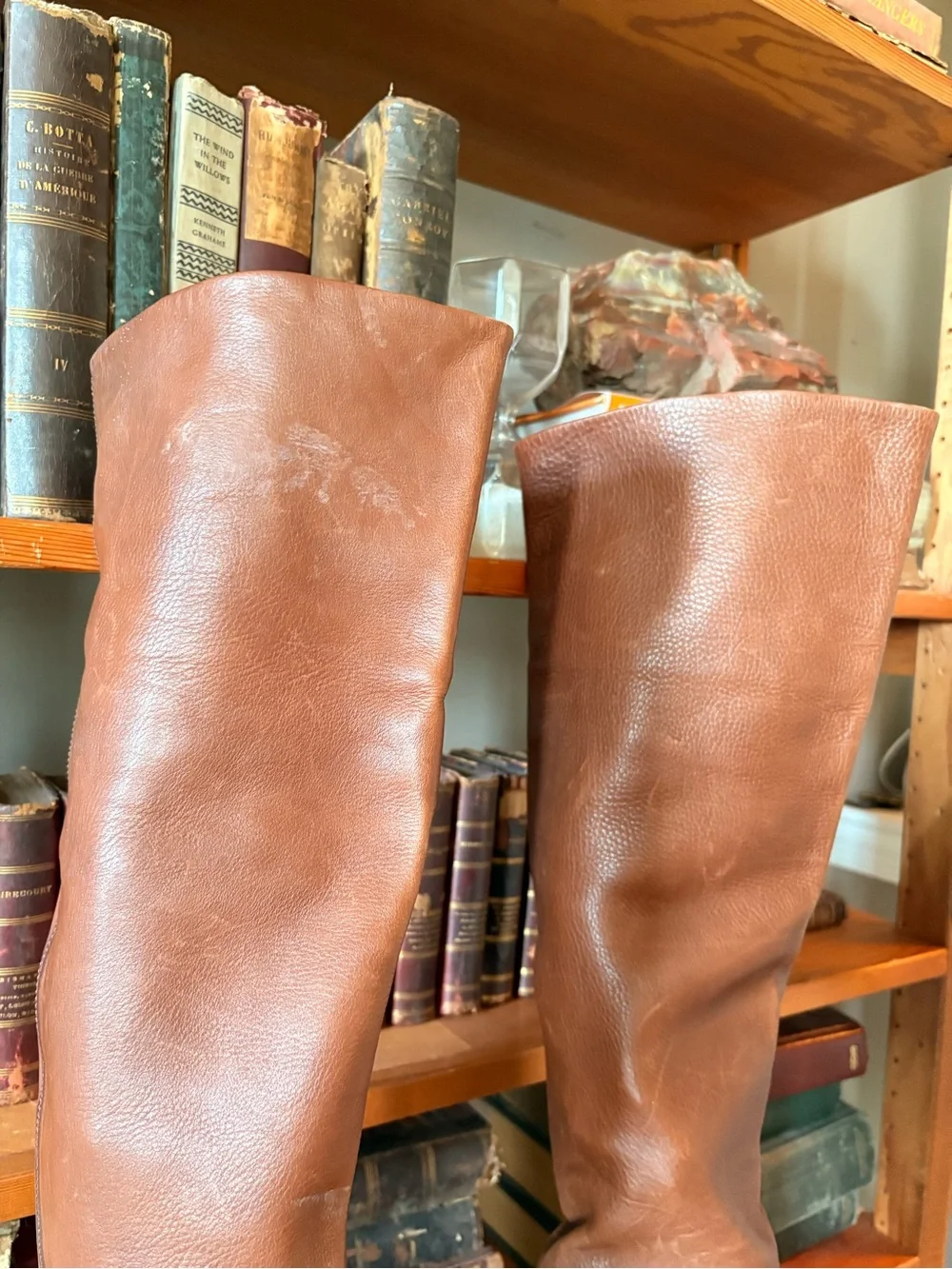 Vero Cuoio Tall Brown Leather Over-the-Knee Boots